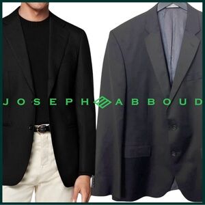 Joseph Abboud MADE IN CANADA Black Slim Fit 2 Button Wool Blazer (44R)